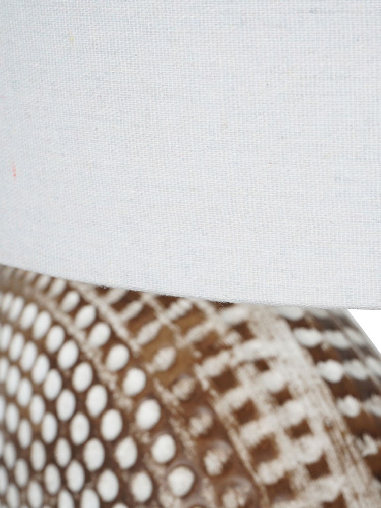Libra Interiors Brown Chariot Round Ceramic Lamp - Image 5 of 5