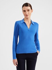 Hobbs Blue Tamara Polo Jumper - Image 1 of 4