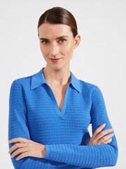 Hobbs Blue Tamara Polo Jumper - Image 3 of 4