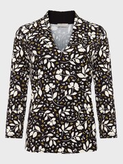 Hobbs Black Floral Aimee Printed Top - Image 4 of 4