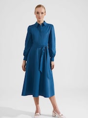 Hobbs Blue Petite Ivana Dress - Image 1 of 4