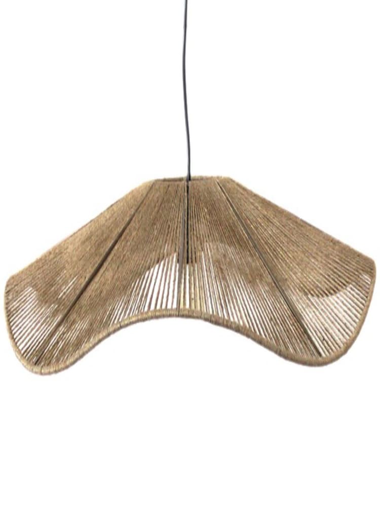Libra Interiors Metal Gold/Jute Natural Natrang Wavy Pendant Shade Small - Image 2 of 2