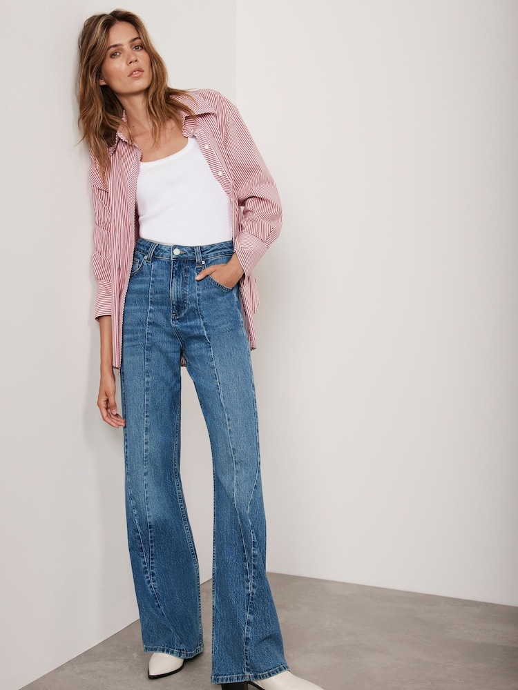 Mint Velvet Blue Seam Detail Jeans - Image 1 of 9