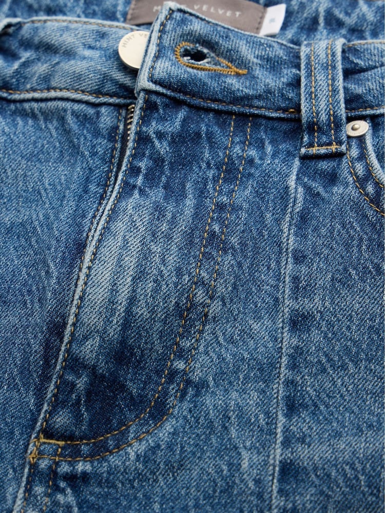 Mint Velvet Blue Seam Detail Jeans - Image 9 of 9