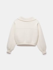 Mint Velvet White Cotton Bomber Jacket - Image 4 of 4