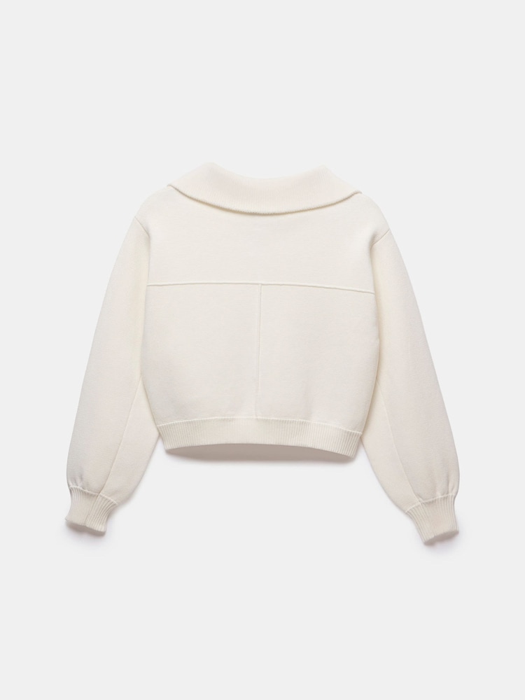 Mint Velvet White Cotton Bomber Jacket - Image 4 of 4 Mint Velvet White Cotton Bomber Jacket - Image 4 of 4
