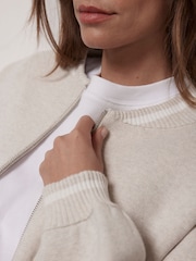Mint Velvet Cream Bomber Jacket - Image 3 of 8