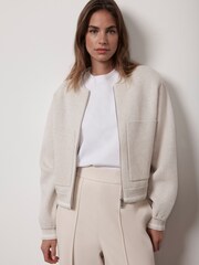 Mint Velvet Cream Bomber Jacket - Image 4 of 8