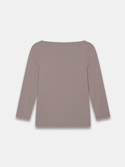Mint Velvet Brown Slash Neck Top - Image 4 of 4