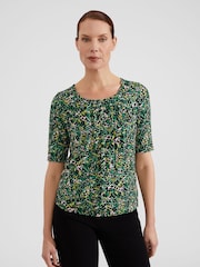Hobbs Green Jacqueline Print Top - Image 1 of 4