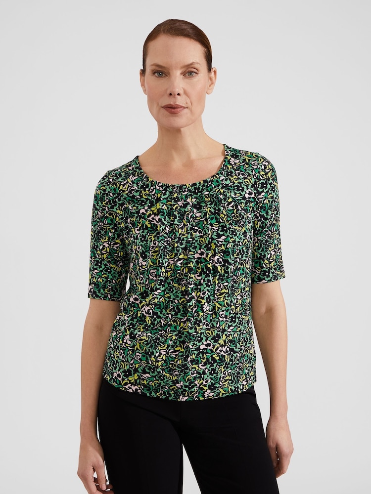 Hobbs Green Jacqueline Print Top - Image 1 of 4 Hobbs Green Jacqueline Print Top - Image 1 of 4