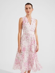 Hobbs Pink Petite Petite Veronica Dress - Image 1 of 4