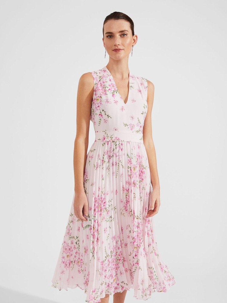 Hobbs Pink Petite Petite Veronica Dress - Image 1 of 4