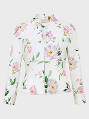 Hobbs White Petite Tweed Suzanna Jacket - Image 4 of 4