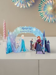 Hallmark Blue Birthday Card 3D Pop Up Disney Frozen Design - Image 1 of 4