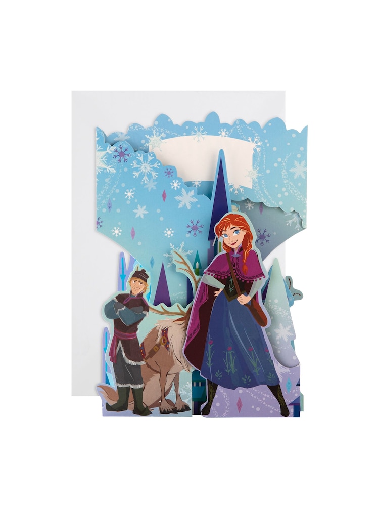 Hallmark Blue Birthday Card 3D Pop Up Disney Frozen Design - Image 2 of 4
