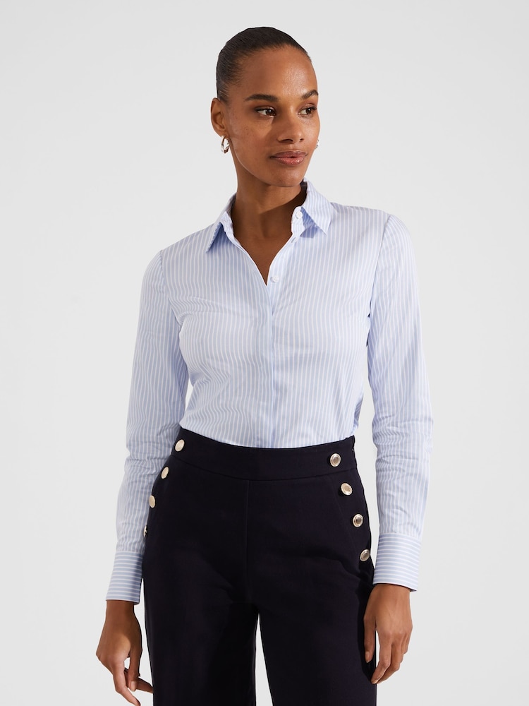 Hobbs Blue Victoria Shirt - Image 1 of 4 Hobbs Blue Victoria Shirt - Image 1 of 4