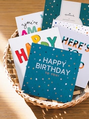 Hallmark Blue 10 Pack Birthday Cards In Type -Tastic Designs - Image 1 of 4
