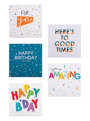 Hallmark Blue 10 Pack Birthday Cards In Type -Tastic Designs - Image 3 of 4