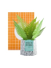 Hallmark Green You're On My Mind Card 3D Pop Up Fern - Image 2 of 4