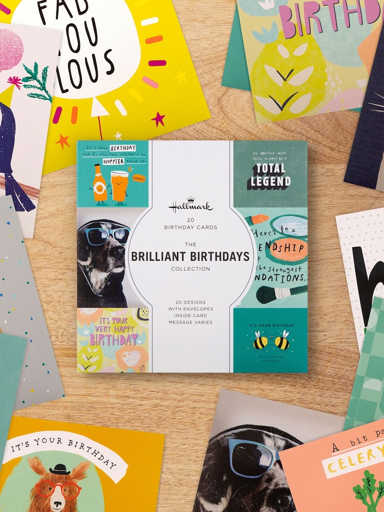 Hallmark Blue 20 Pack Birthday Cards In Contemporary Designs - Image 2 of 4