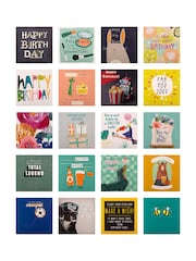 Hallmark Blue 20 Pack Birthday Cards In Contemporary Designs - Image 4 of 4