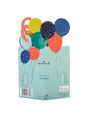 Hallmark Blue Birthday Card for Brother 3D Balloons Design - Image 4 of 4