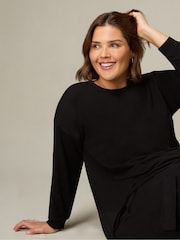 Live Unlimited Black Curve Seam Detail Sweatshirt - Image 3 of 4