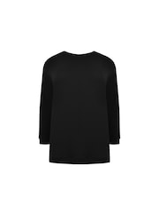 Live Unlimited Black Curve Seam Detail Sweatshirt - Image 4 of 4
