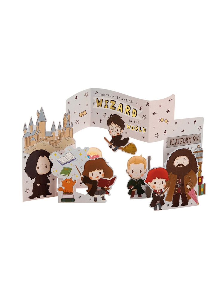 Hallmark Brown Birthday Card 3D Harry Potter Scene Design - Image 2 of 4