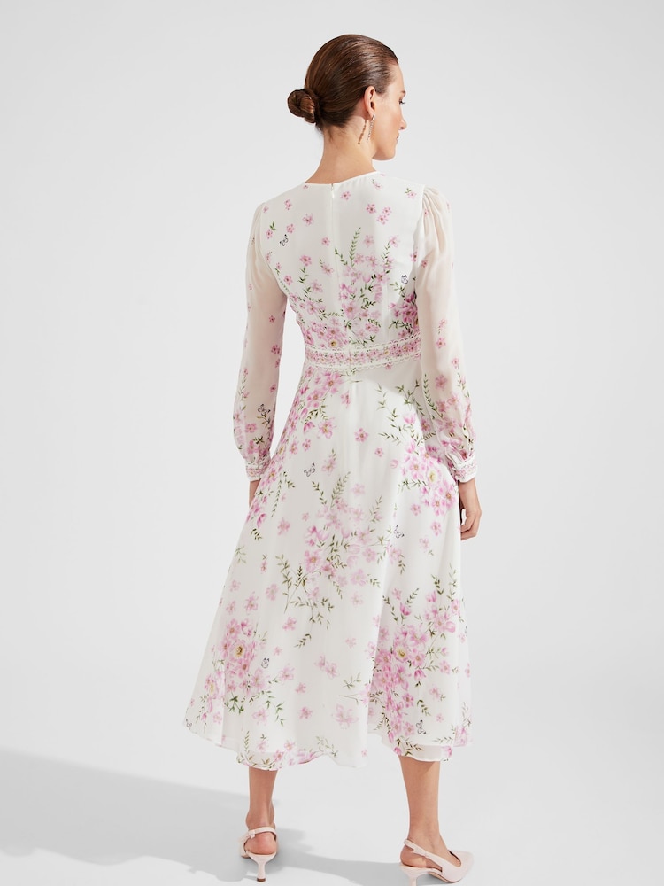 Hobbs White Silk Skye Dress - Image 2 of 4