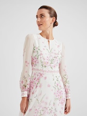 Hobbs White Silk Skye Dress - Image 3 of 4