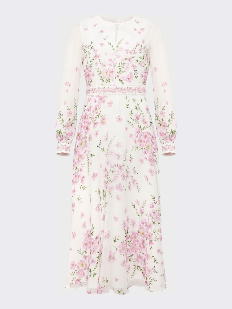 Hobbs White Silk Skye Dress - Image 4 of 4