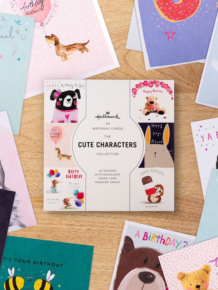 Hallmark White 20 Pack Birthday Cards In Cute Characters Designs - Image 2 of 4