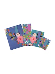 Hallmark Blue Set of 4 Gift Bags In Floral Designs - Image 3 of 4