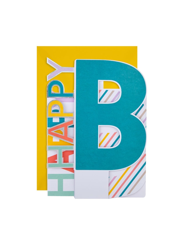 Hallmark Blue Birthday Card 3D Pop Up Letters Design - Image 2 of 4