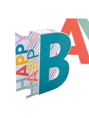 Hallmark Blue Birthday Card 3D Pop Up Letters Design - Image 3 of 4