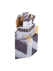 Hallmark Silver Let's Celebrate Card 3D Pop Up Presents Design - Image 3 of 4