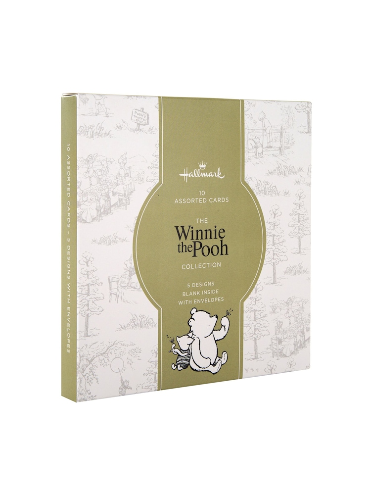 Hallmark White 10 Pack Disney's Winnie The Pooh Cards In 5 Designs - Image 2 of 4 Hallmark White 10 Pack Disney's Winnie The Pooh Cards In 5 Designs - Image 2 of 4
