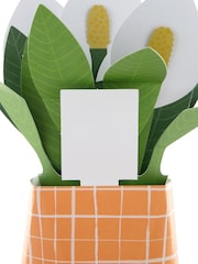 Hallmark Green Thinking of You Card 3D Pop Up Peace Lily - Image 4 of 4