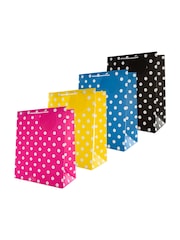 Hallmark Pink Set of 4 Large Gift Bags In Polka Dot Designs - Image 2 of 3
