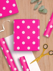 Hallmark Pink 6M Pack of 3 Polka Dot Wrapping Paper - Image 1 of 4