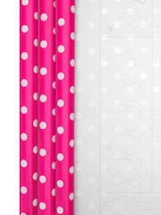 Hallmark Pink 6M Pack of 3 Polka Dot Wrapping Paper - Image 3 of 4