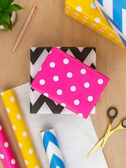 Hallmark Multicoloured Spots and Stripes Wrapping Paper 6 Rolls x 2M - Image 1 of 4