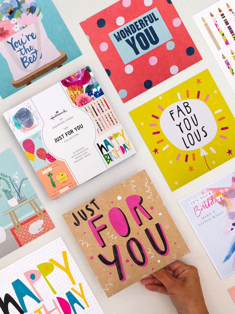 Hallmark White 20 Pack Birthday and Blank Cards In 20 Designs - Image 1 of 4
