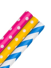 Hallmark Multicoloured Spots and Stripes Wrapping Paper 3 Rolls x 2M - Image 2 of 4