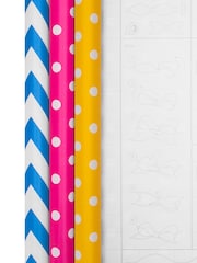 Hallmark Multicoloured Spots and Stripes Wrapping Paper 3 Rolls x 2M - Image 3 of 4