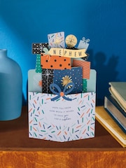 Hallmark White Birthday Card for Nephew 3D Presents Design - Image 1 of 4