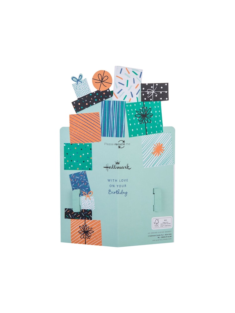 Hallmark White Birthday Card for Nephew 3D Presents Design - Image 4 of 4