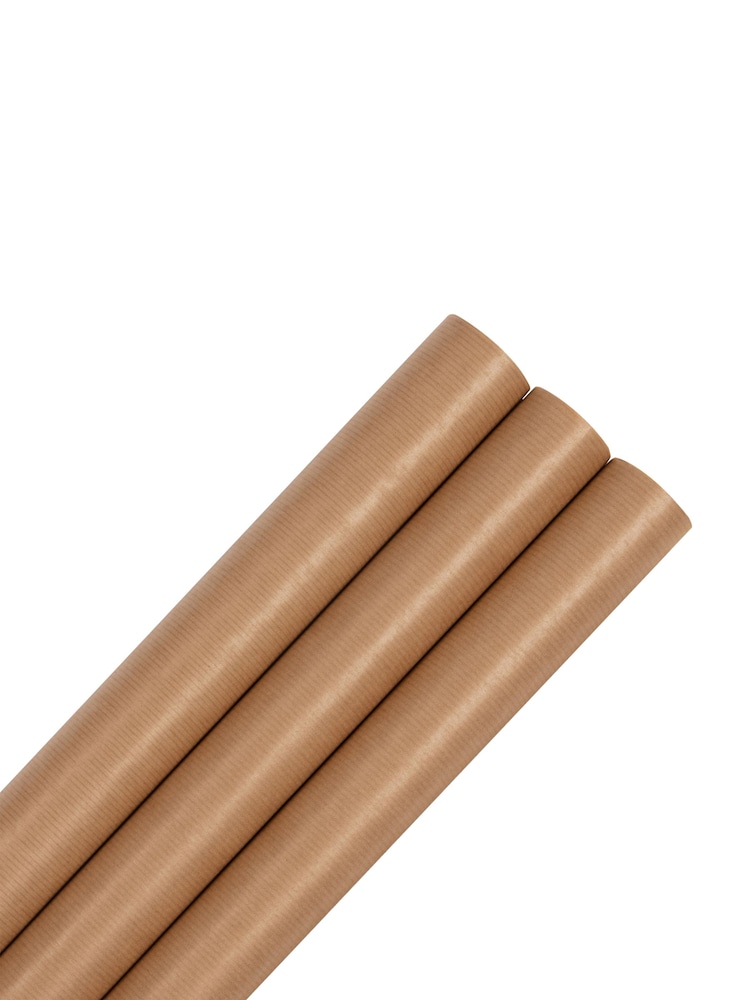 Hallmark Brown 9M Pack of 3 Kraft Wrapping Paper - Image 2 of 4
